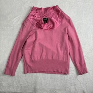 Rafaella Silk Blend Long Sleeve‎ Pink Blouse Sweater Women's Medium